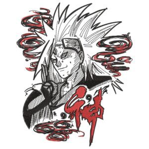 Madara Uchiha Embroidery Design - Naruto Anime Embroidery Design