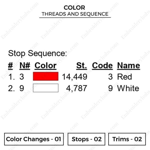 Akatsuki Logo Embroidery Design - Naruto Anime Embroidery Design