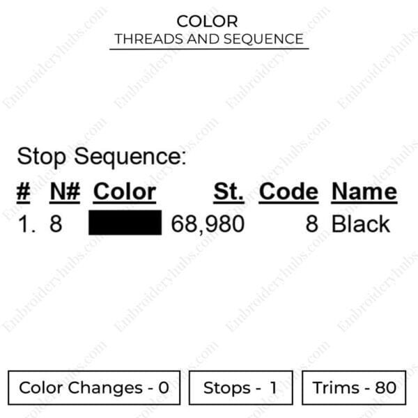 Zoro 3 Sword Style Embroidery Design - One Piece Anime Embroidery Design