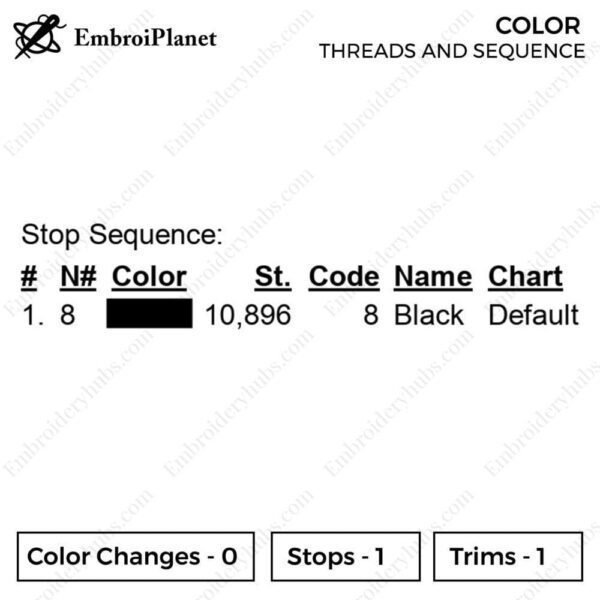 Law Chest Tattoo Embroidery Design - One Piece Anime Embroidery Design