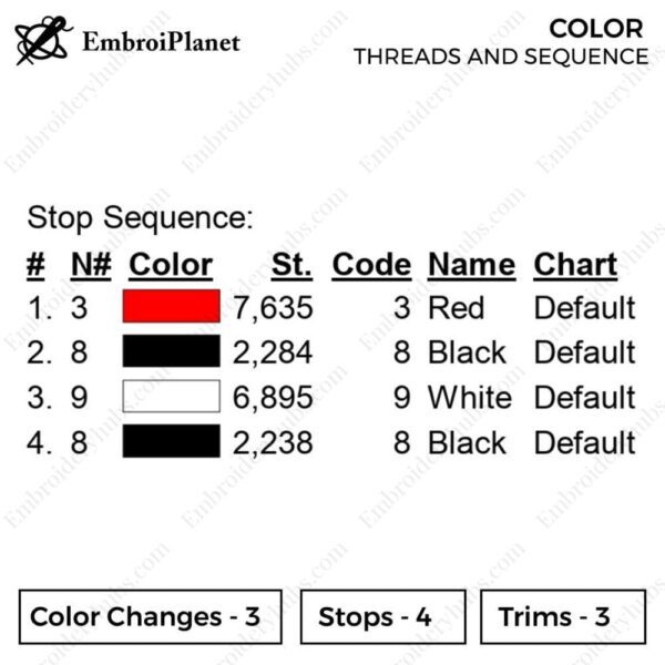 Uchiha Crest Embroidery Design - Naruto Anime Embroidery Design