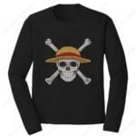 Straw Hat Jolly Roger Logo Embroidery Design - One Piece Anime Embroidery Design