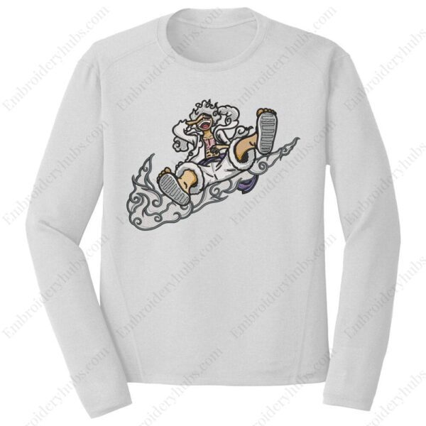 Luffy Gear5 Swoosh Embroidery Design - One Piece Nike Anime Embroidery Design