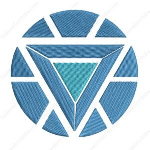 Iron Man Reactor Embroidery Design - Iron Man Superhero Embroidery Design