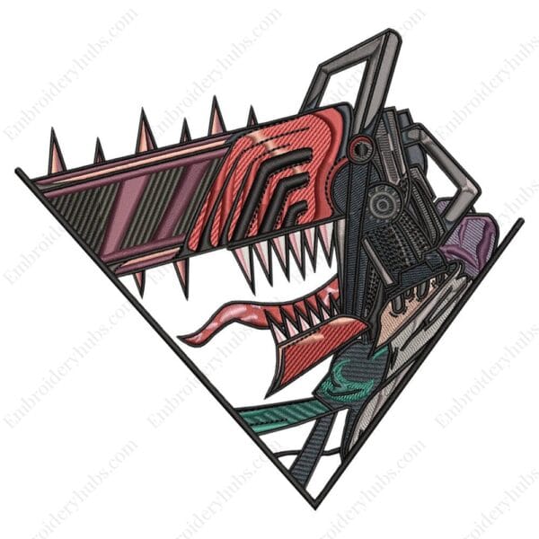 Denji Chainsaw Man Embroidery Design - Chainsaw Man Anime Embroidery Design