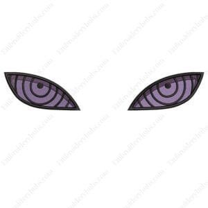 Rinnegan Eyes Embroidery Design - Naruto Anime Embroidery Design