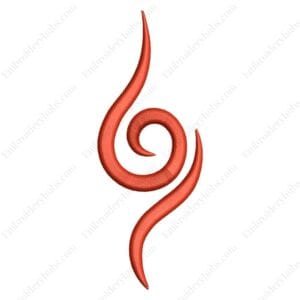 Kakashi Tattoo Embroidery Design - Naruto Anime Embroidery Design