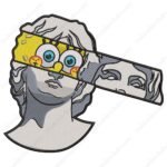Spongebob Statue Embroidery Design - Spongebob Squarepants