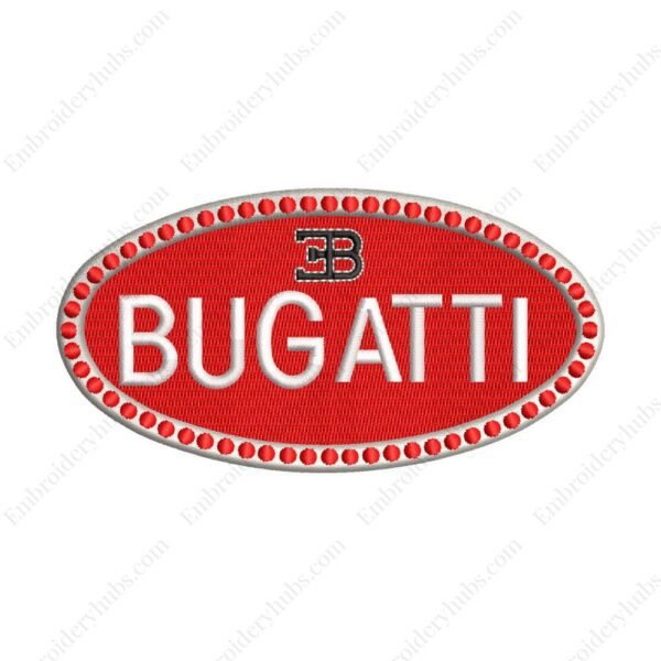 Bugatti Logo Embroidery Design - Car Embroidery Design