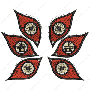 Kokushibo Eyes Embroidery Design - Demon Slayer Anime Embroidery Design