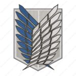Attack On Titan Logo Embroidery Design File - Attack On Titan Anime Embroidery Design
