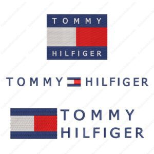 Tommy Hilfiger Logo Embroidery Design File - Fashion Brand Logo Embroidery Design