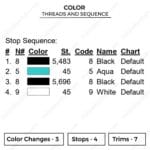 Black & White Fish Embroidery Design File - Trendy Japanese Inspired Embroidery Design