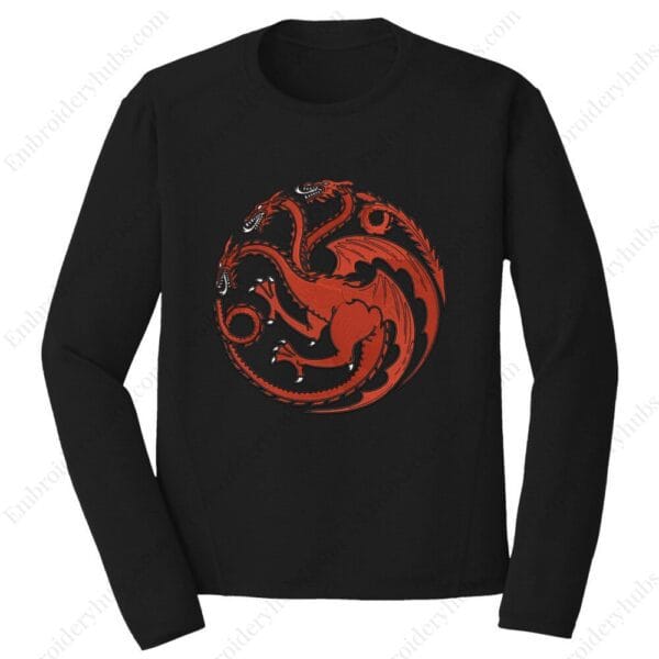 House Targaryen Logo Embroidery Design - Game of Thrones | House of the Dragons