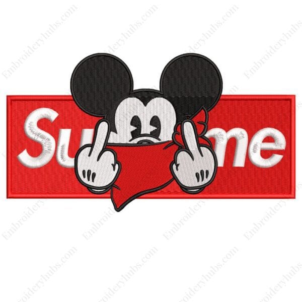 Mickey Supreme Embroidery Design - Mickey Mouse