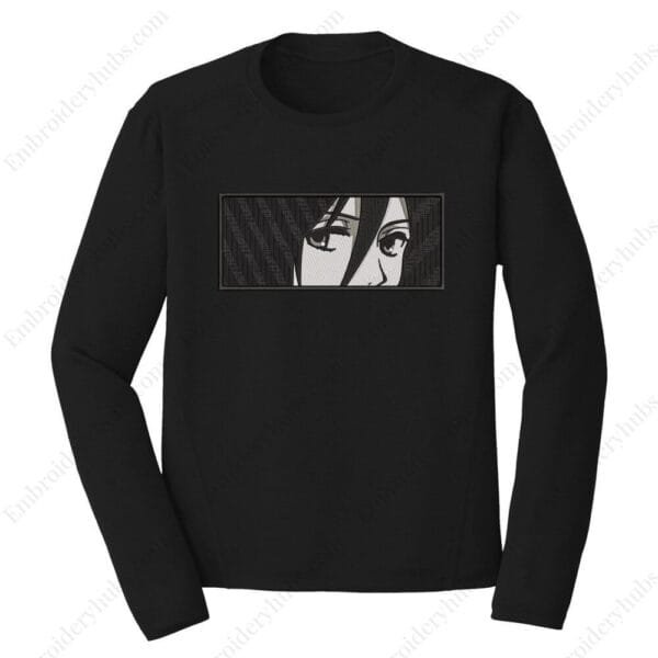 Mikasa Face - Attack on Titan Embroidery Design