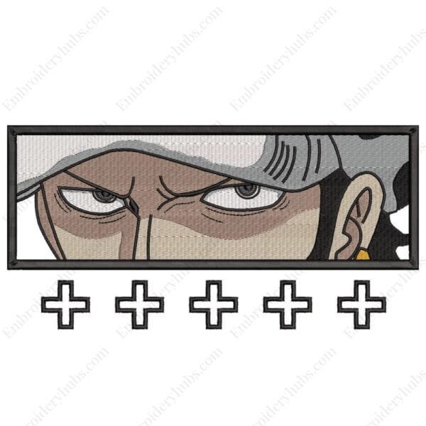 Law Eyes Embroidery Design - One Piece Anime Embroidery Design
