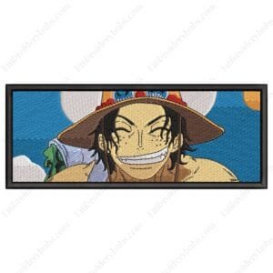Ace Smile Embroidery Design - One Piece Anime Embroidery Design