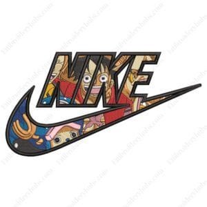 Straw Hats Nike Embroidery Design - One Piece Nike Anime Embroidery Design