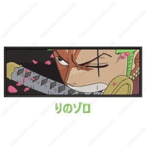 Zoro Embroidery Design - One Piece Anime Embroidery Design