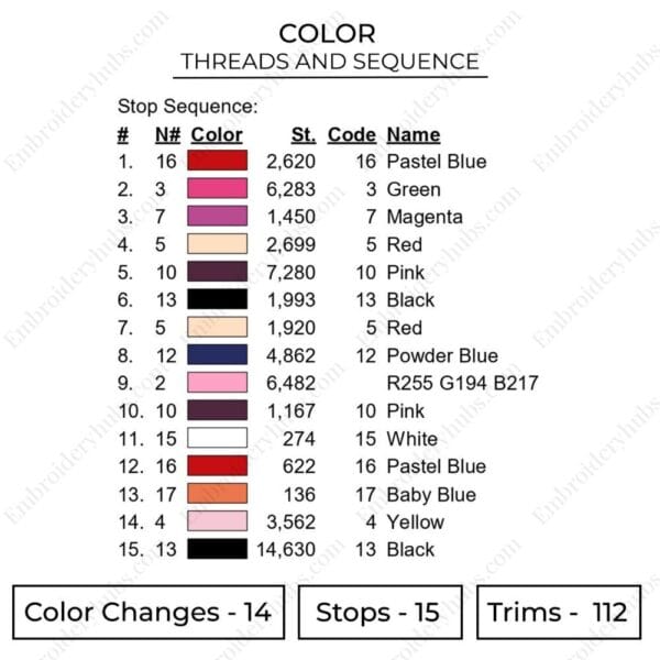 Power Chainsaw Embroidery Design - Chainsaw Man Anime Embroidery Design