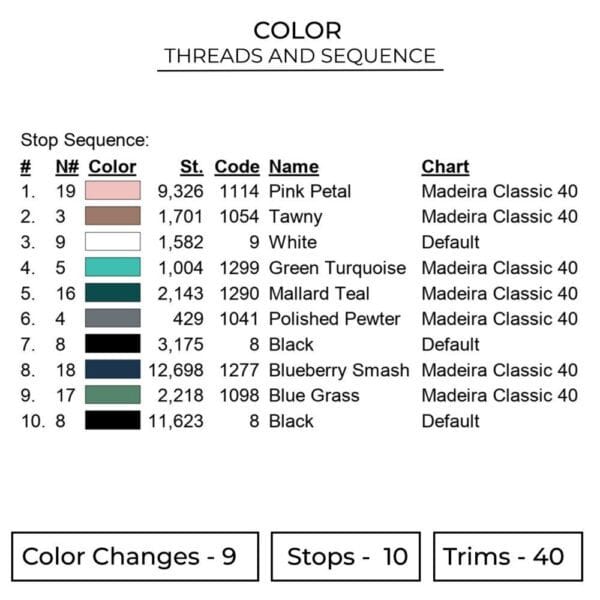 Muichiro Eyes Embroidery Design - Demon Slayer Anime Embroidery Design