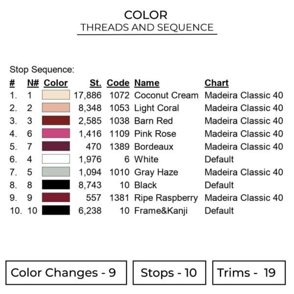 Yoriichi Eyes Embroidery Design - Demon Slayer Anime Embroidery Design