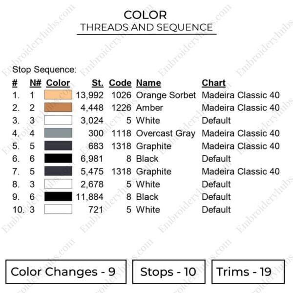 Gyomei Eyes Embroidery Design - Demon Slayer Anime Embroidery Design