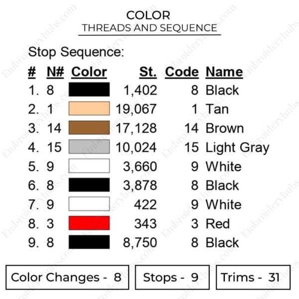 Baki Fight Pose Embroidery Design - Baki Anime Embroidery Design