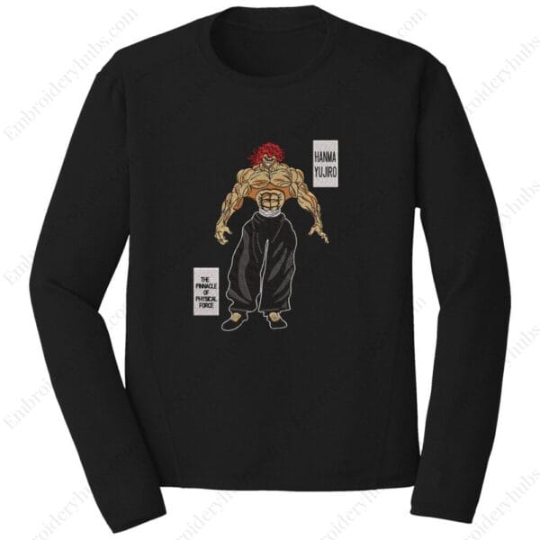 Yujiro Hanma Embroidery Design - Baki Anime Embroidery Design