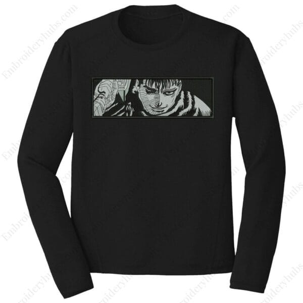 Guts Smile Embroidery Design - Berserk Anime Embroidery Design
