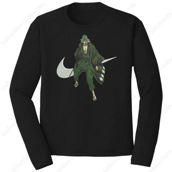 Kisuke Swoosh Embroidery Design - Bleach Nike Anime Embroidery Design