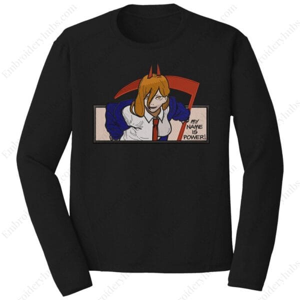 Power Embroidery Design - Chainsaw Man Anime Embroidery Design