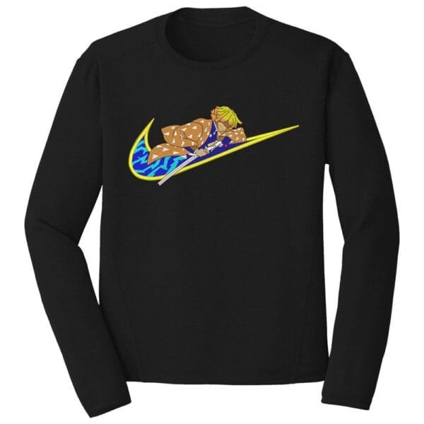 Zenitsu Swoosh Embroidery Design - Demon Slayer Nike Anime Embroidery Design