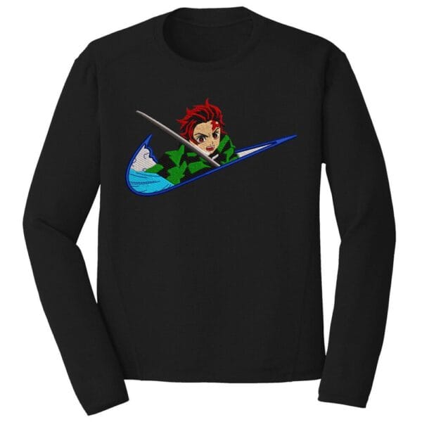 Tanjiro Swoosh Embroidery Design - Demon Slayer Nike Anime Embroidery Design