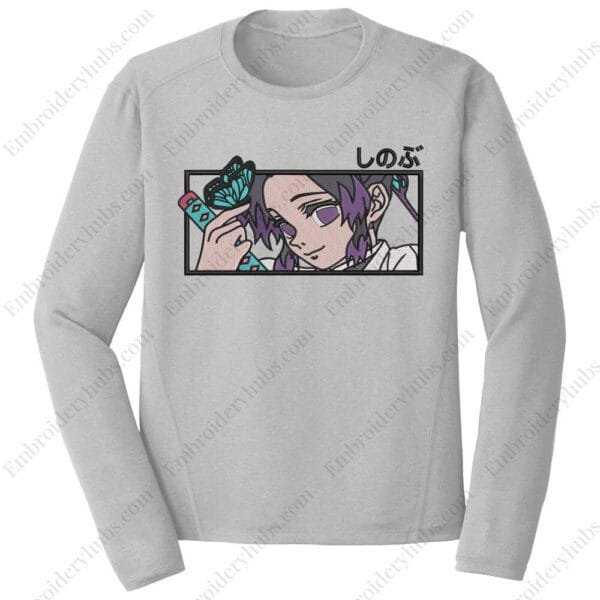 Shinobu Kocho Embroidery Design - Demon Slayer Anime Embroidery Design