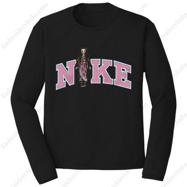 Nezuko Nike Embroidery Design - Demon Slayer Nike Anime Embroidery Design