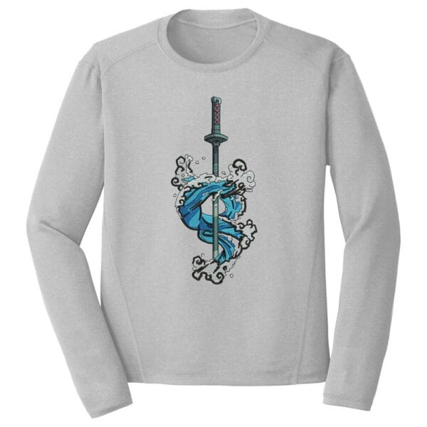 Water Style Sword Embroidery Design - Demon Slayer Anime Embroidery Design