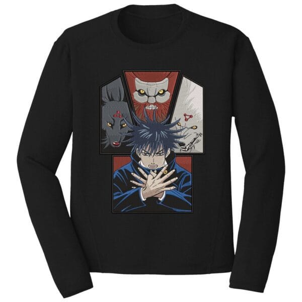 Megumi Shadows Embroidery Design - Jujutsu Kaisen Anime Embroidery Design