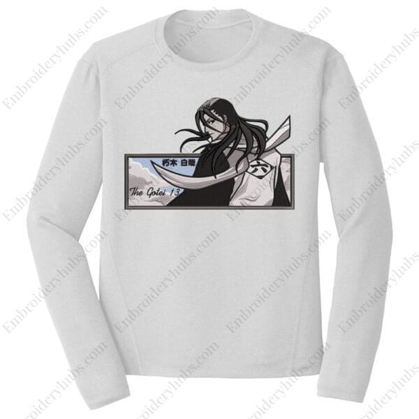 Byakuya Kuchiki Embroidery Design - Bleach Anime Embroidery Design