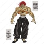 Yujiro Hanma Embroidery Design - Baki Anime Embroidery Design