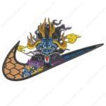Kaido Dragon Swoosh Embroidery Design - One Piece Anime Nike Embroidery Design