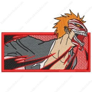 Ichigo Hollow Embroidery Design - Bleach Anime Embroidery Design