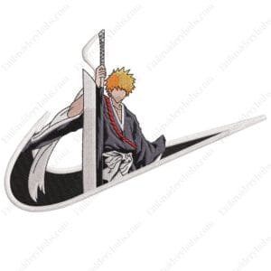 Ichigo Swoosh Embroidery Design - Bleach Nike Anime Embroidery Design