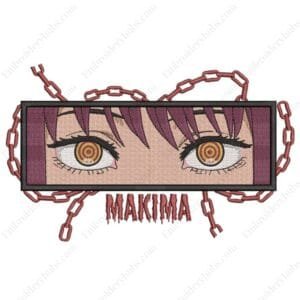 Makima Eyes Embroidery Design - Chainsaw Man Anime Embroidery Design
