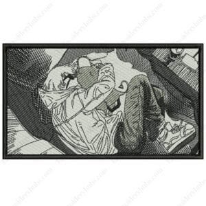 Denji Sleeping Embroidery Design - Chainsaw Man Anime Embroidery Design