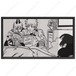 Aki Denji Power Embroidery Design - Chainsaw Man Anime Embroidery Design