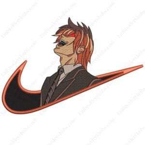 Light Swoosh Embroidery Design - Death Note Nike Anime Embroidery Design