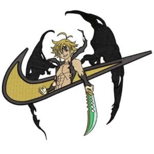 Melodias Swoosh Embroidery Design - Seven Deadly Sins Nike Anime Embroidery Design