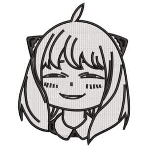 Anya Smirk Embroidery Design - Spy x Family Anime Embroidery Design